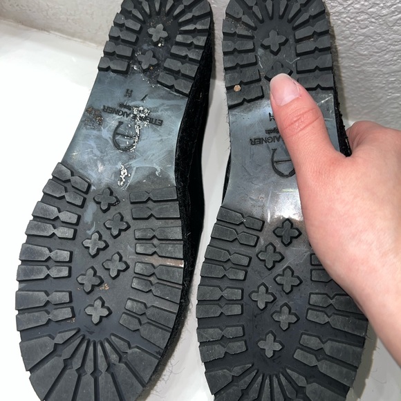 Etienne Aigner Designer Platform Espadrilles Black - Picture 5 of 8